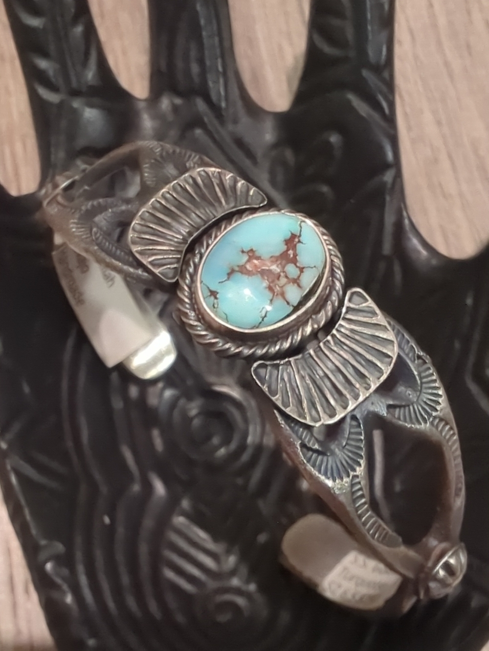 Navajo Golden Hills Sterling Silver Cuff Bracelet